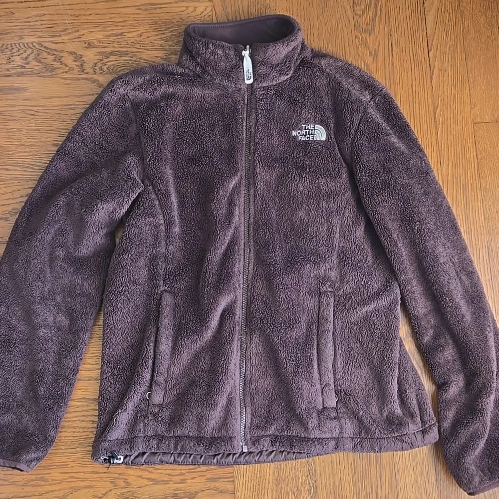 North Face Full Zip Dark Brown Fleece Jacket Women's Medium - Picture 2 of 10